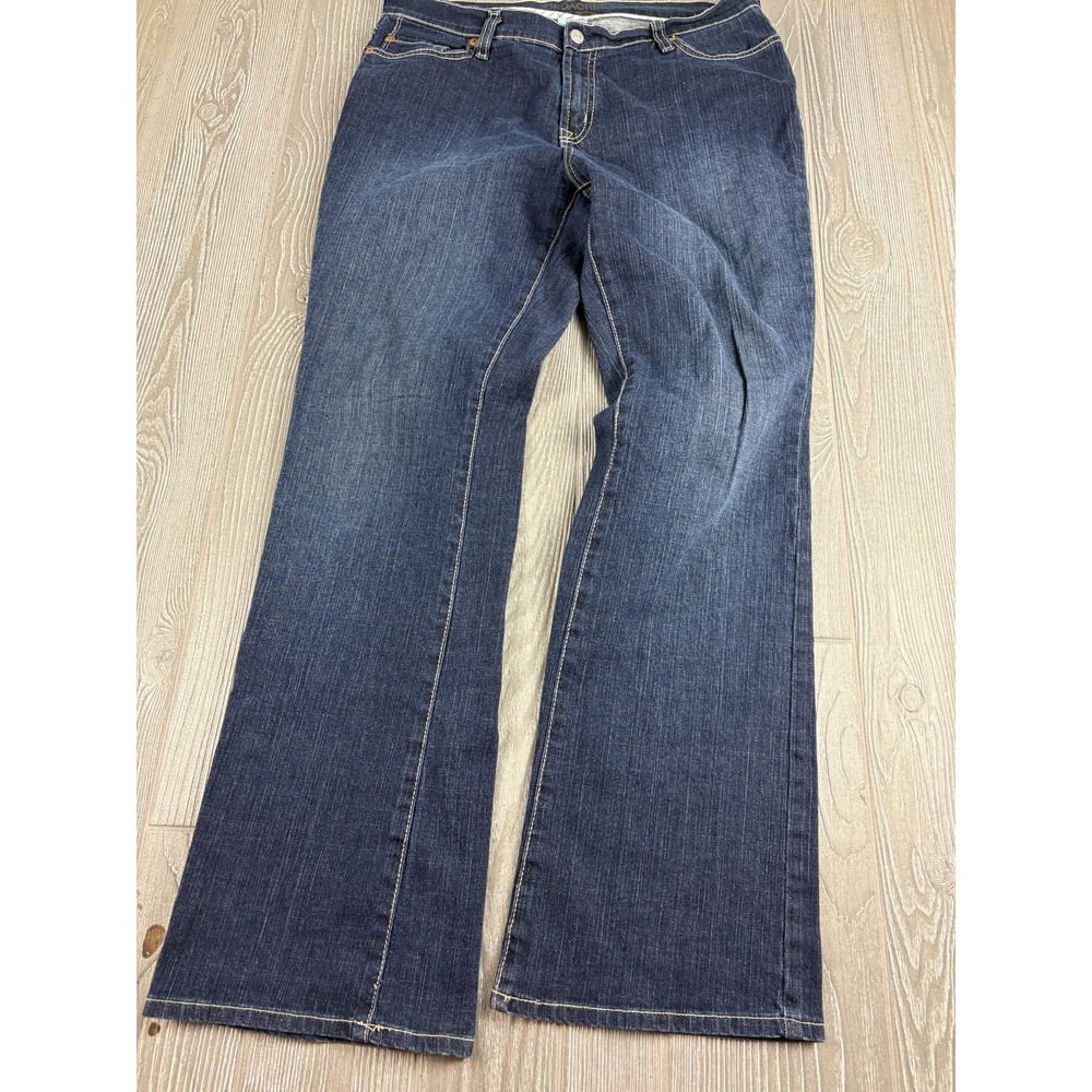 Jordache Jeans Straight Leg Dark Wash High Rise Women's SZ 14 Inseam 32